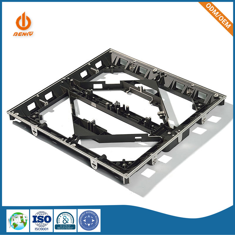 يموت الصب أجزاء الجدار الإطار الخلفي لوحة الألومنيوم داخلي HD شاشة عرض LED لوحة معززة سبيكة الجاذبية مجلس الوزراء