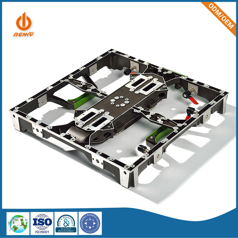 يموت الصب أجزاء الجدار الإطار الخلفي لوحة الألومنيوم داخلي HD شاشة عرض LED لوحة معززة سبيكة الجاذبية مجلس الوزراء