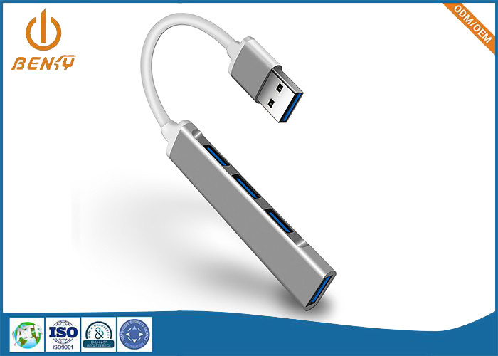موصل USB بالقطع من الألومنيوم 6 في 1 محول محطة الإرساء USB متعدد المنافذ